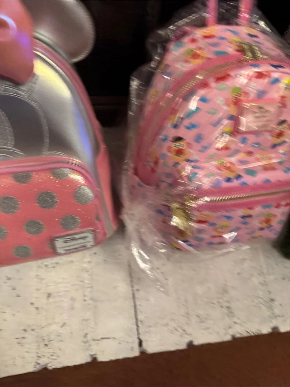 Disney Pink and Silver Minnie Mouse Mini Backpack